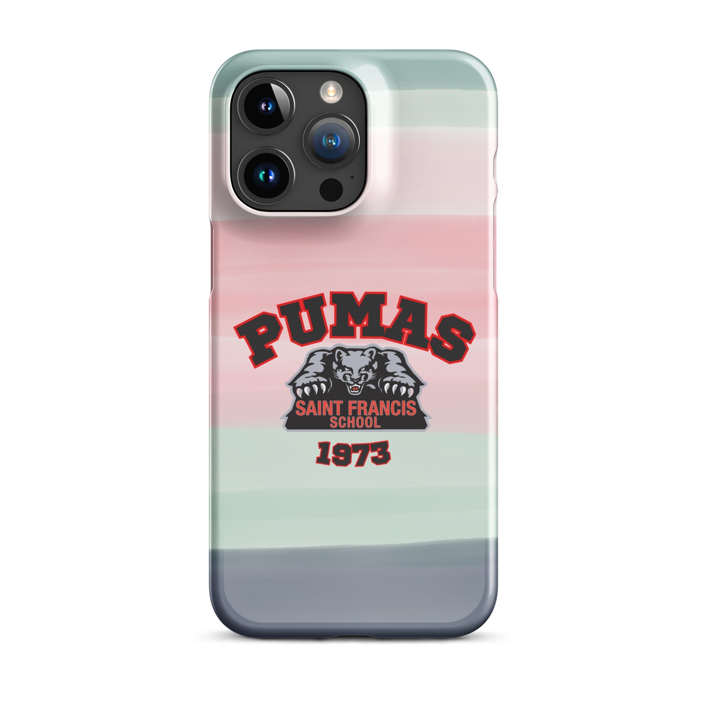 Snap case for iPhone® with stripes and Pumas logo