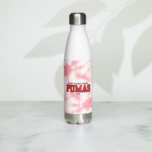 Stainless steel water bottle tie dye with logo