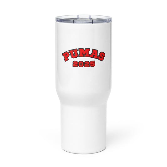 Travel mug with a handle