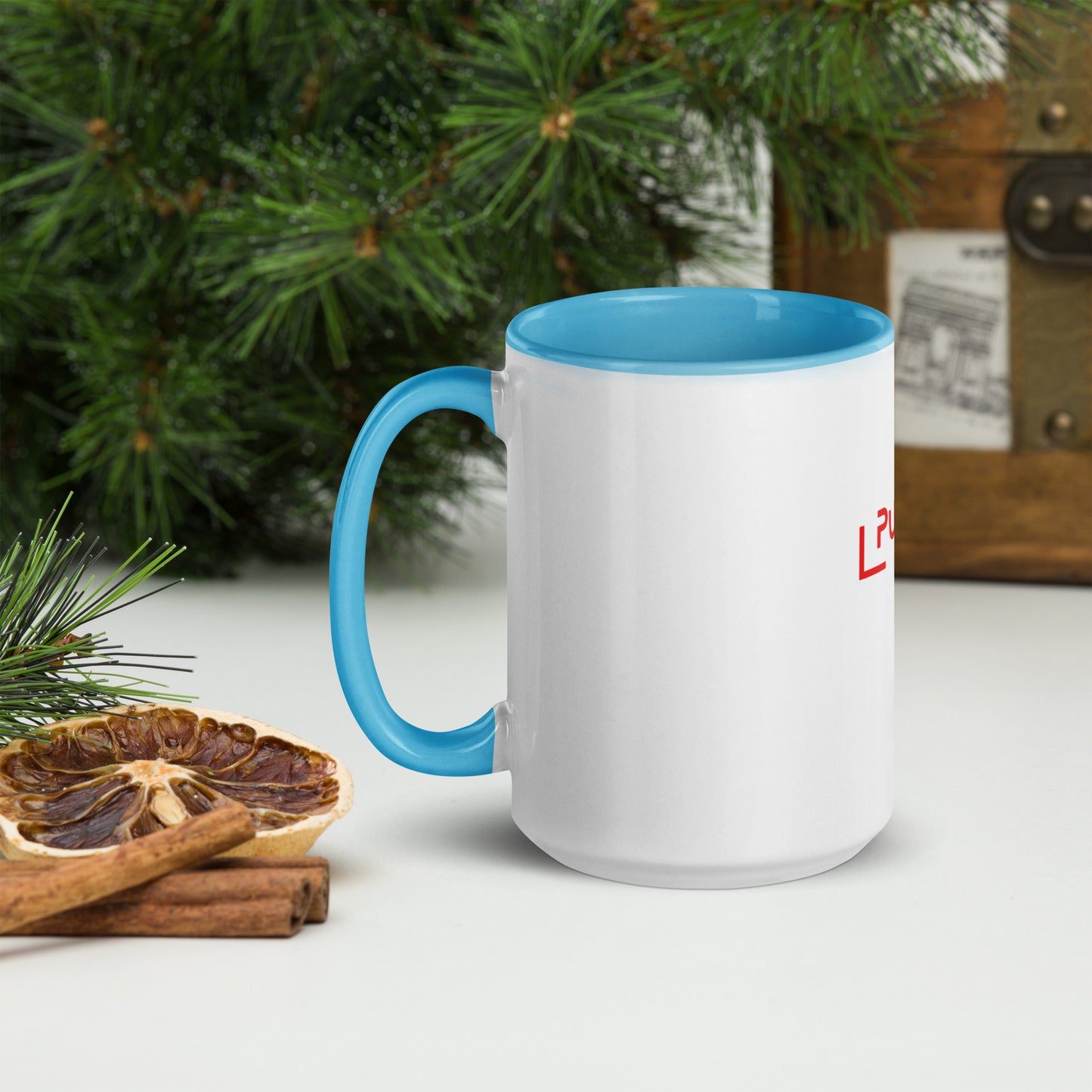 Mug with Color Inside with futuristic logo