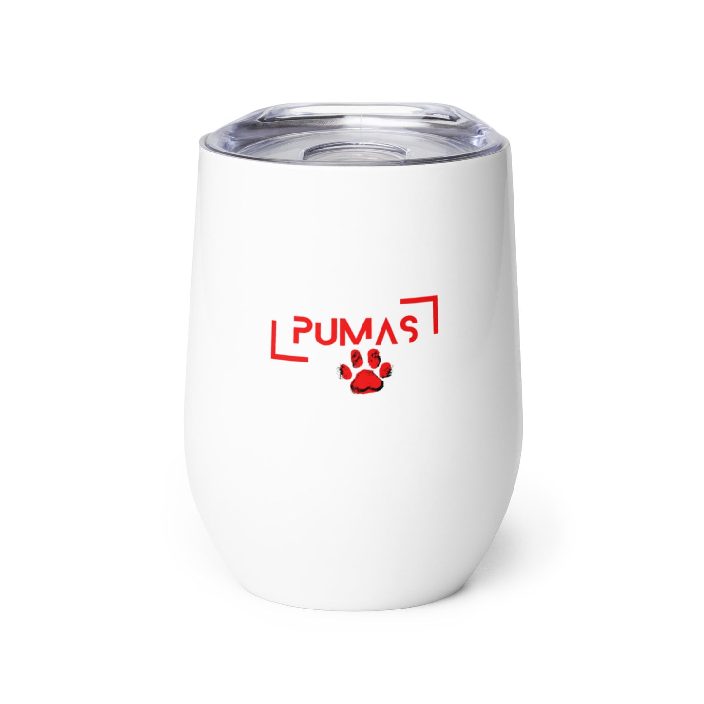 Wine tumbler with red logo